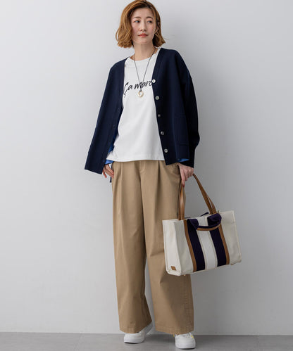 ストライプキャンバス トートバッグ