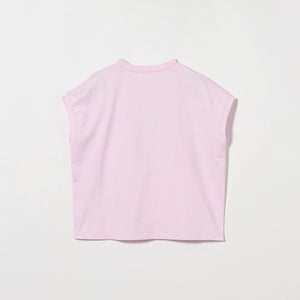 コットン ロゴプリント フレンチスリーブ Tシャツ