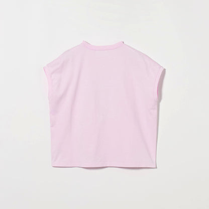 コットン ロゴプリント フレンチスリーブ Tシャツ