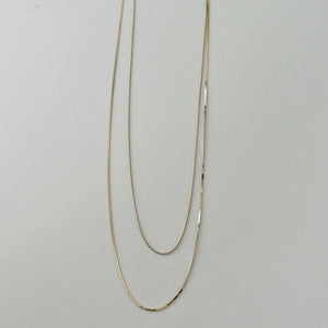 シャープダブルロングネックレス