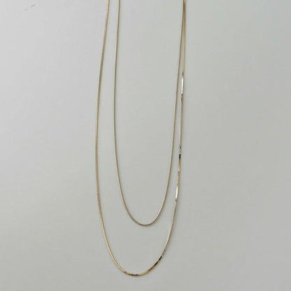 シャープダブルロングネックレス