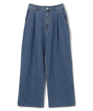 UNFILO DENIM LIGHT タックワイドパンツ