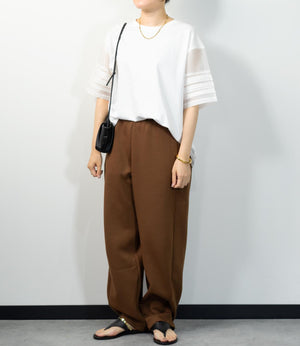 はしごレースシルケットカットソー