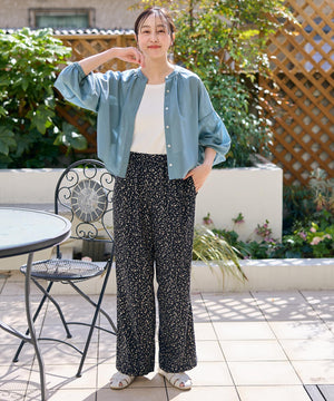 シアーテックリネンギャザーブラウス