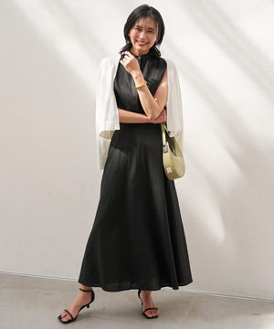 リネンレーヨン セミフレアスカート