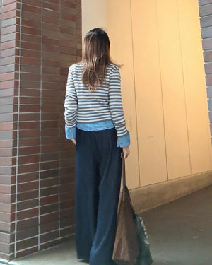 ボーダーカーディガン