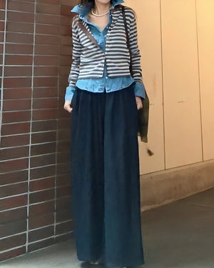 ボーダーカーディガン