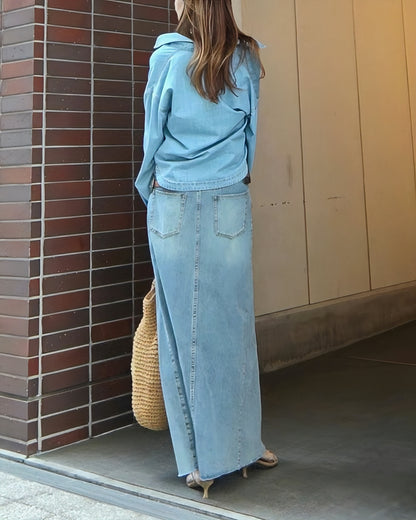 アシメアレンジデニムシャツジャケット