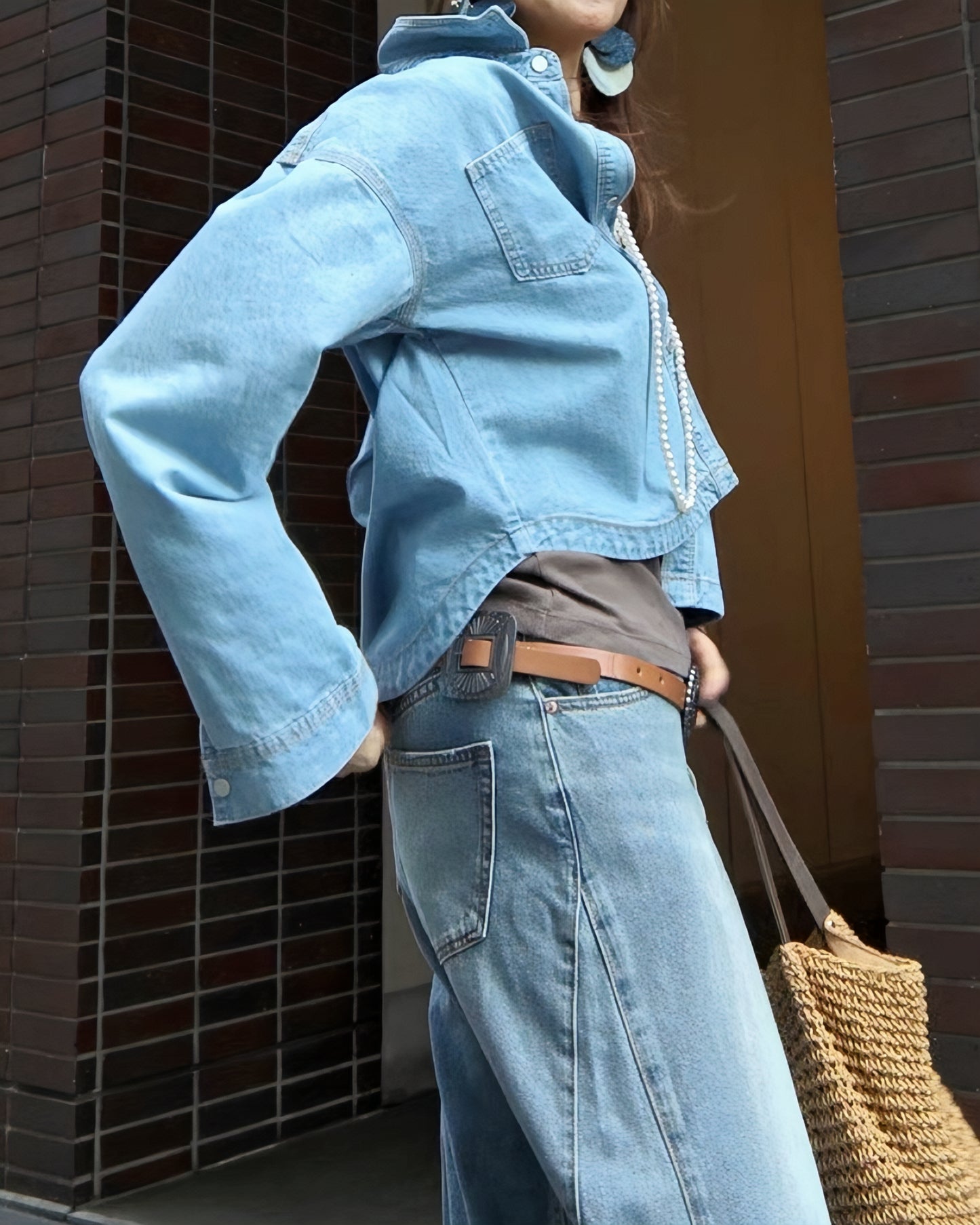 アシメアレンジデニムシャツジャケット