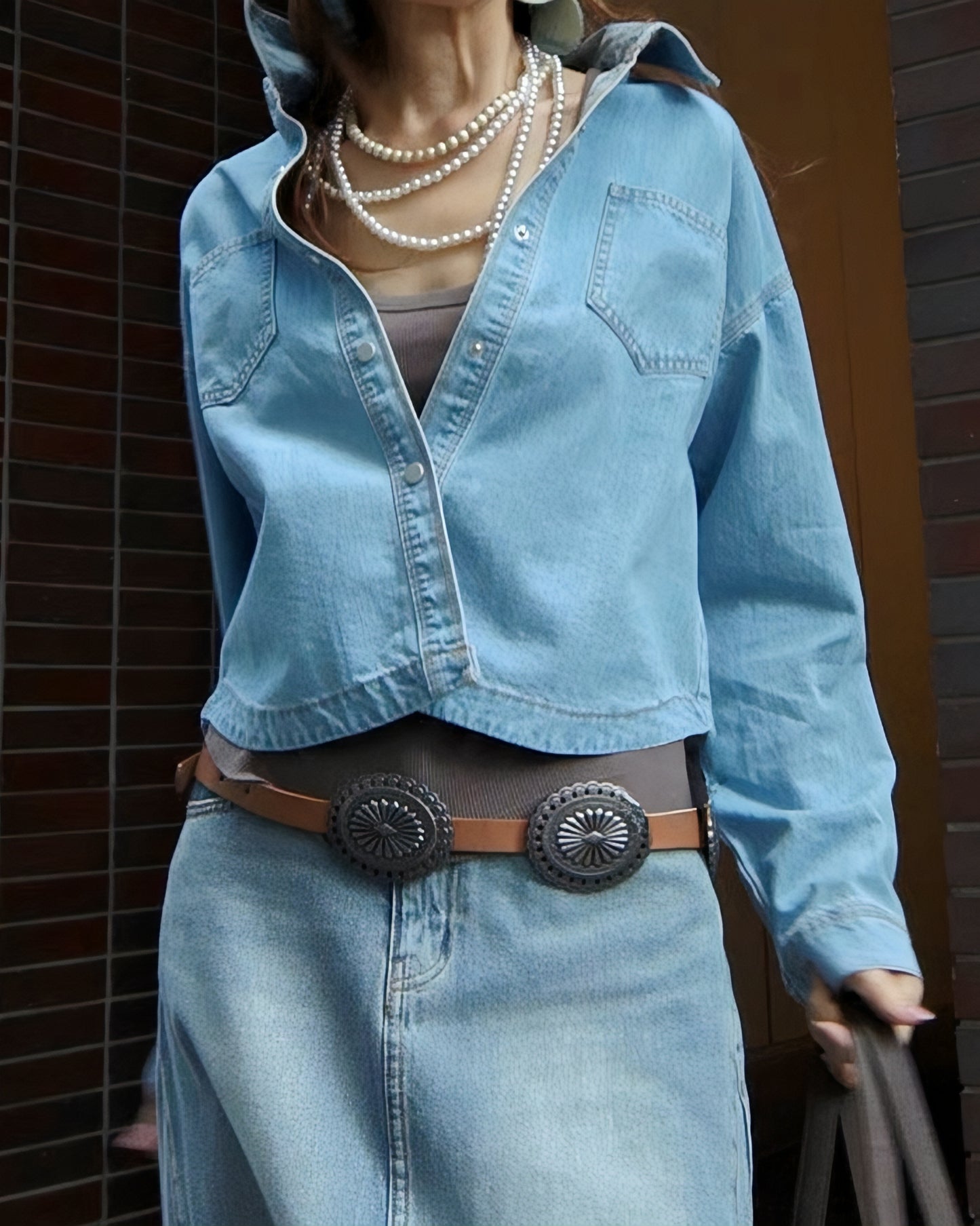 アシメアレンジデニムシャツジャケット