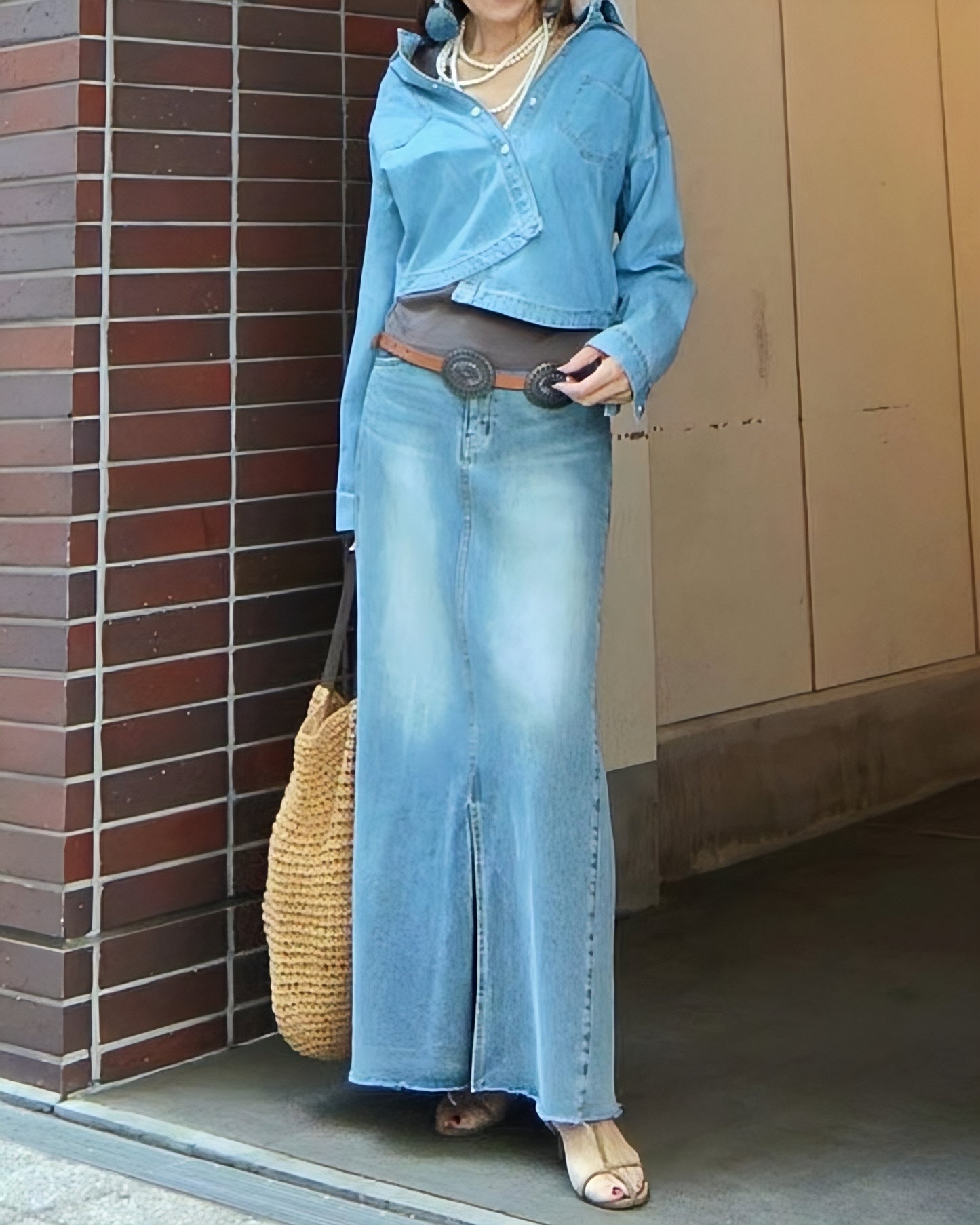 アシメアレンジデニムシャツジャケット