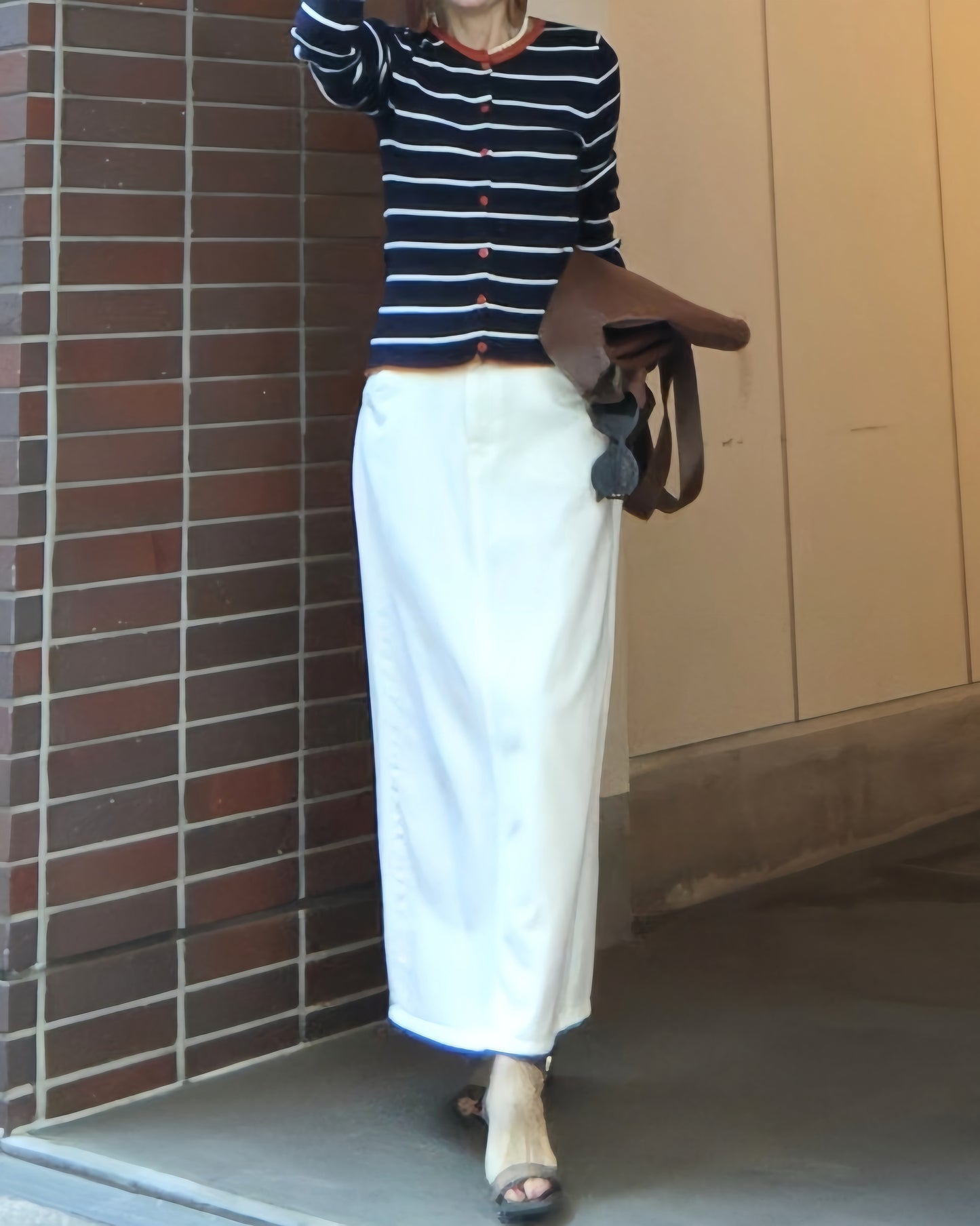 パイピングボーダーカーディガン
