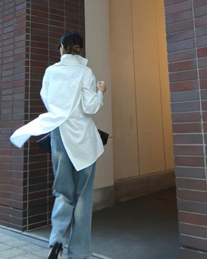 バックスリットボクシーシャツ