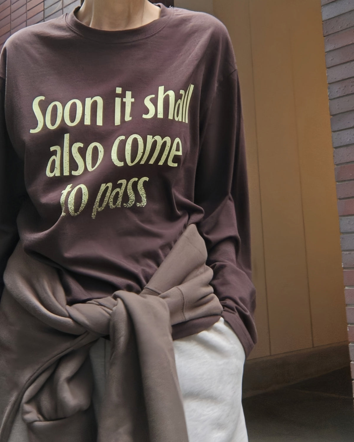 メッセージロゴオーバーサイズロンT
