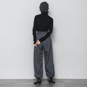 リブタートルニットプルオーバー≪手洗い可能≫