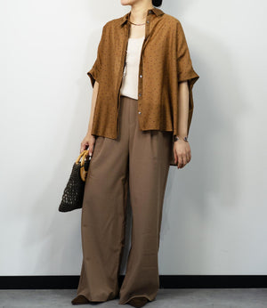 シアーフロッキードットブラウス