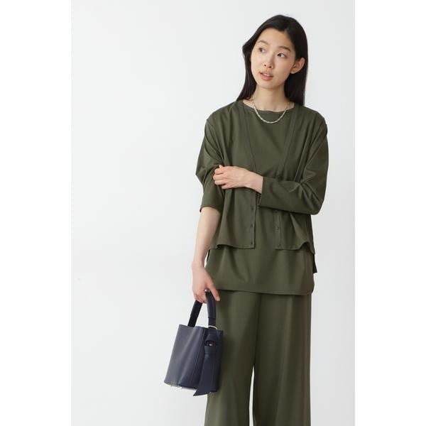 プレ－ティング天竺カーディガン