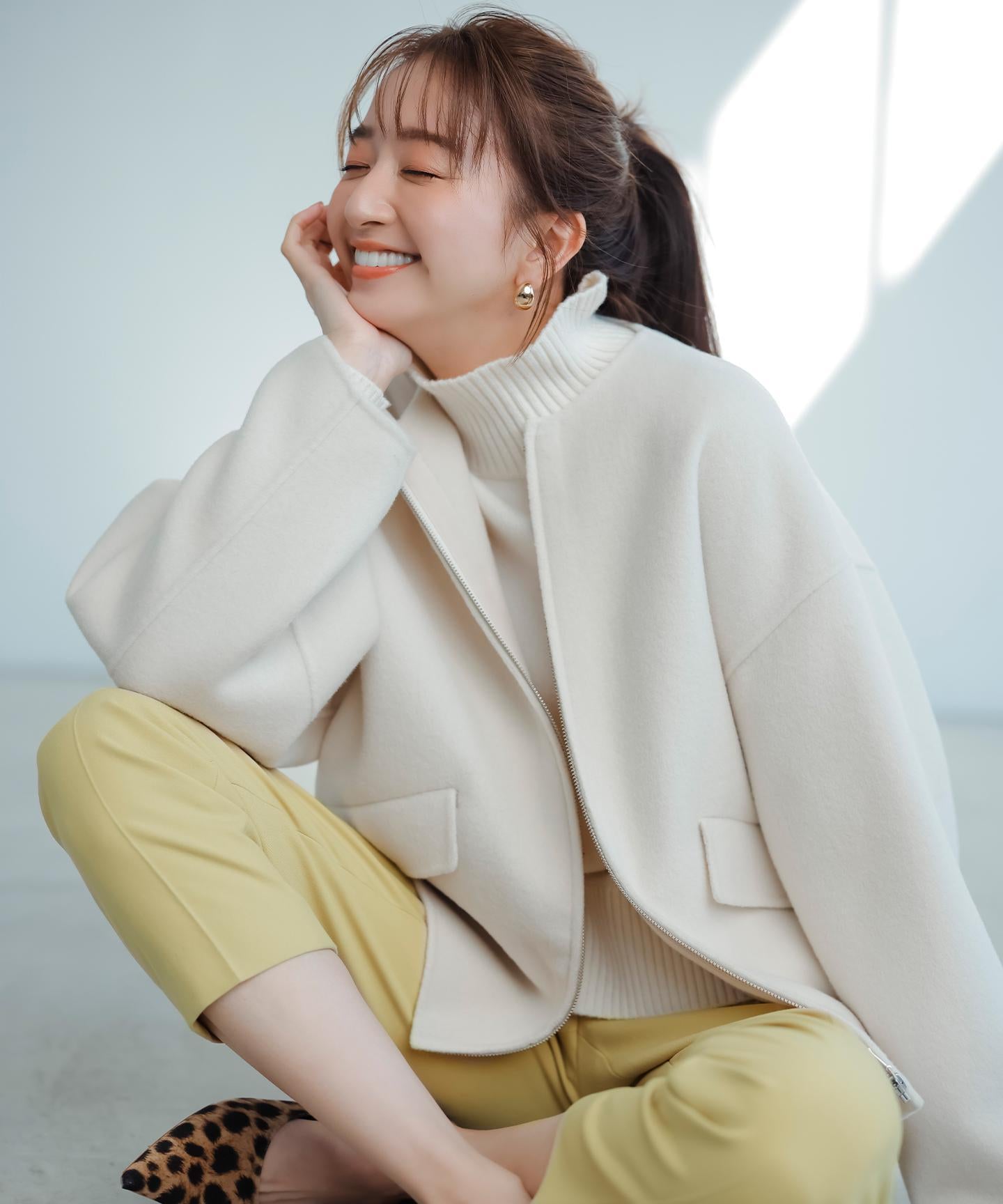 ウールカシミヤミックス ロールネック ニット