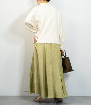 袖パールふわり袖ニット