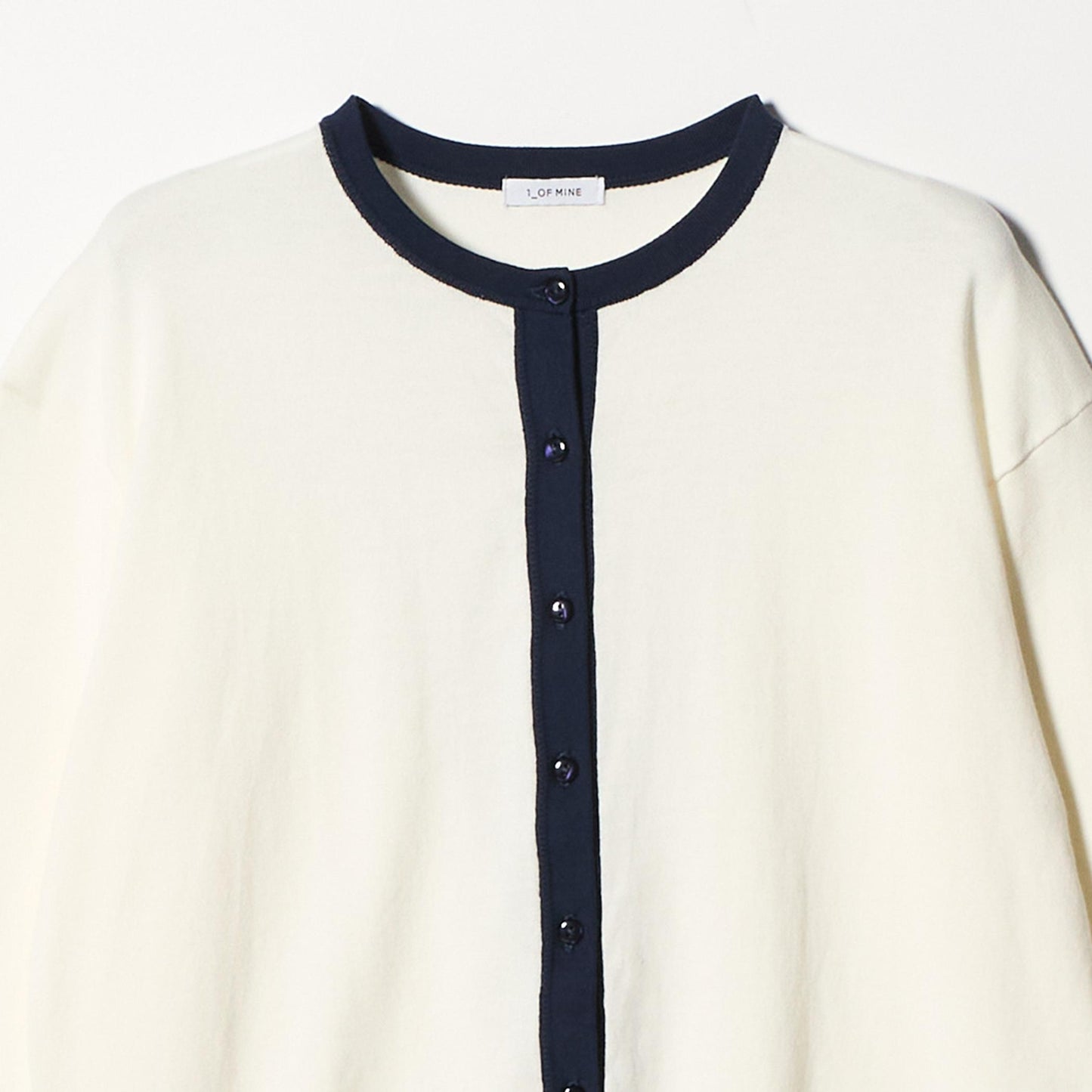 ＜1_OF MINE＞クルーネック ニット カーディガン