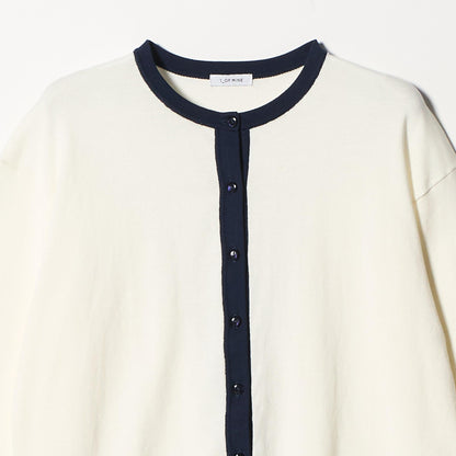 ＜1_OF MINE＞クルーネック ニット カーディガン