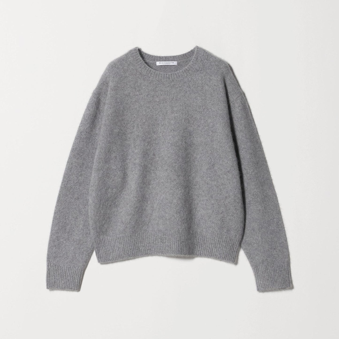 フォックスカシミヤブレンド クルーネックニットプルオーバー