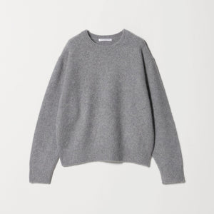 フォックスカシミヤブレンド クルーネックニットプルオーバー