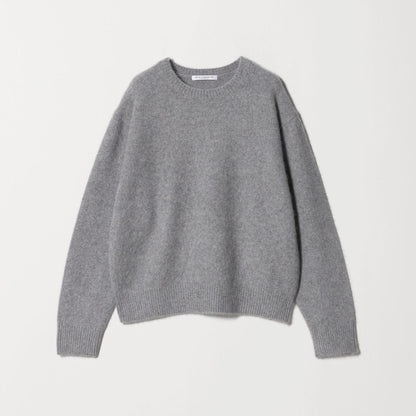 フォックスカシミヤブレンド クルーネックニットプルオーバー