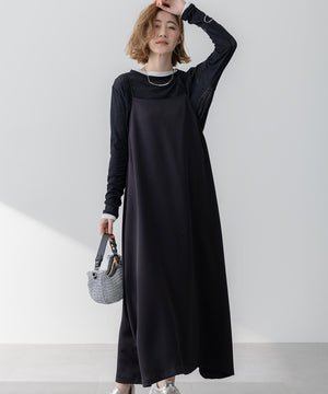 ジョーゼットサテン キャミソールワンピース