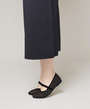 ラウンド メッシュ バレエパンプス