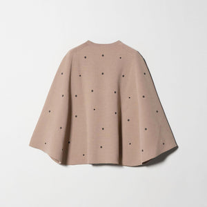 エンブロイダリー フラワー ケープニット ‐ウォッシャブル‐