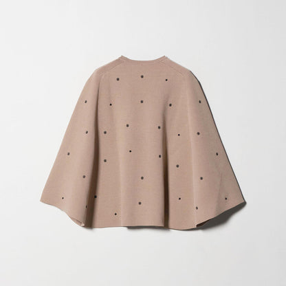 エンブロイダリー フラワー ケープニット ‐ウォッシャブル‐