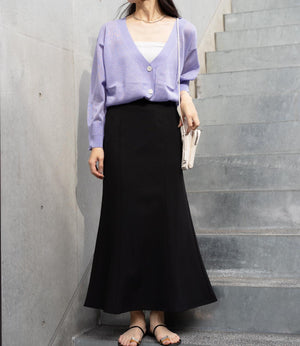 シアーVネックカーディガン