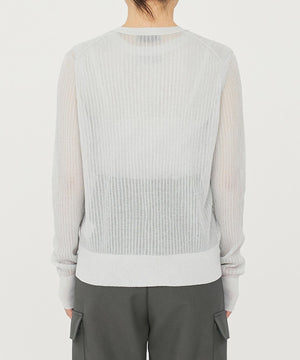 シアー リブ ニット カーディガン（uncrave STANDARD）