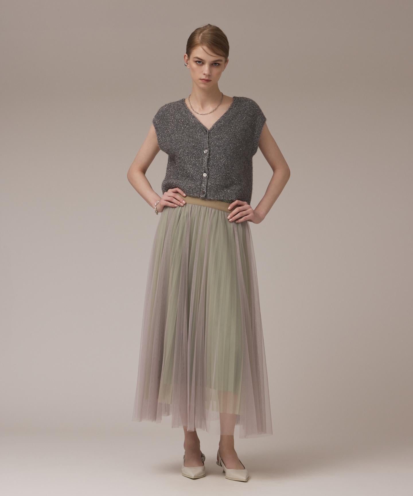 チュールリバーシブルスカート