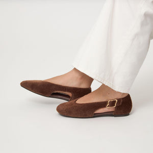 サイド バックル フラットシューズ