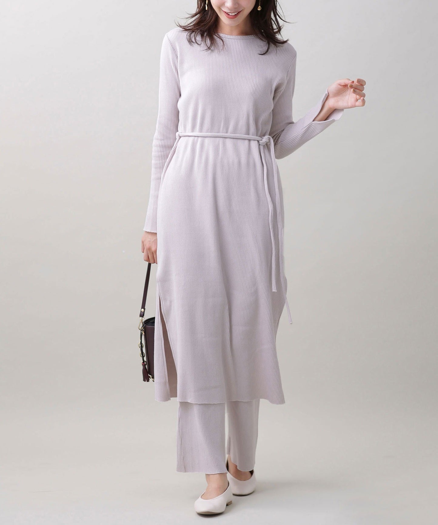 リブテレコパンツ