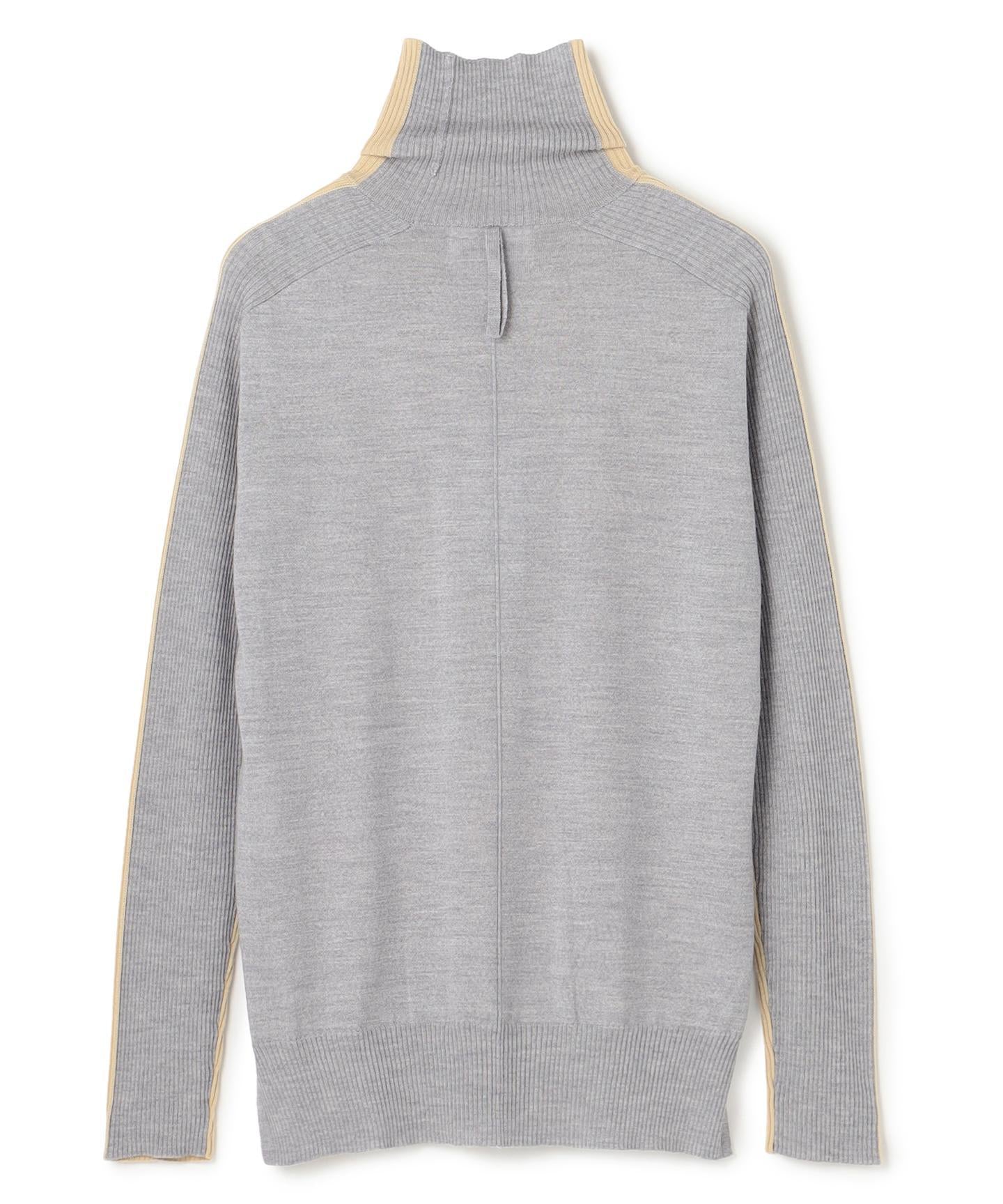 LA MONNAIE / バイカラーウールタートルニット