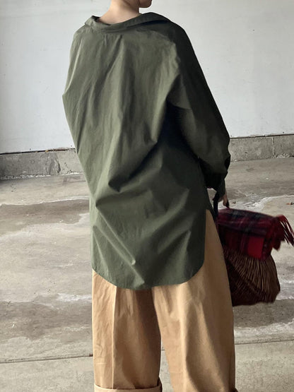 KHAKIプルオーバーシャツ