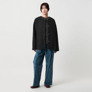 ブークレ ノーカラーブルゾン