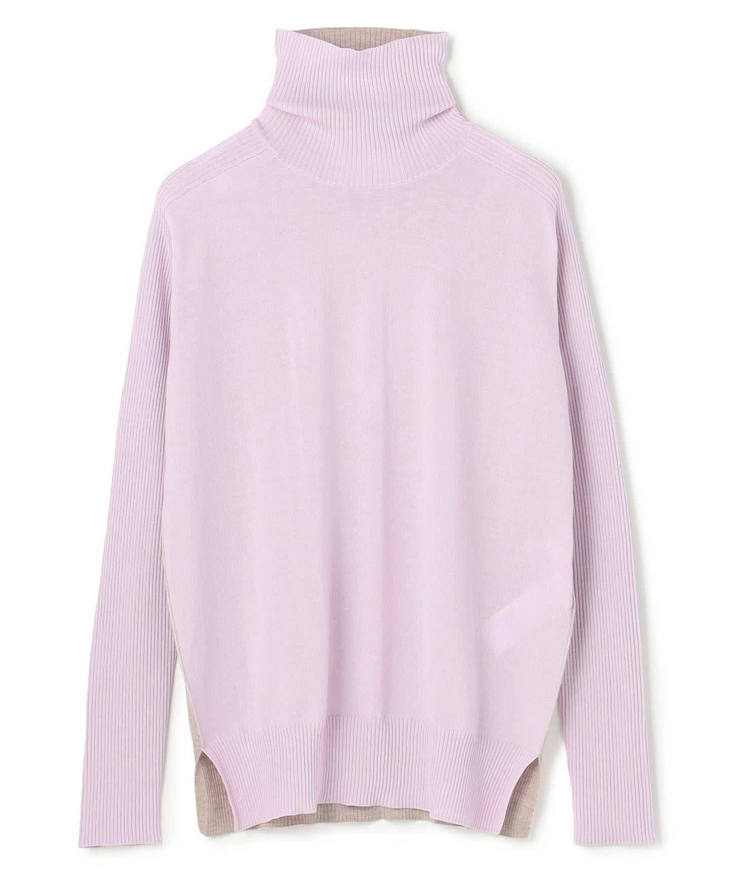 LA MONNAIE / バイカラーウールタートルニット