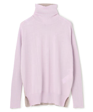 LA MONNAIE / バイカラーウールタートルニット