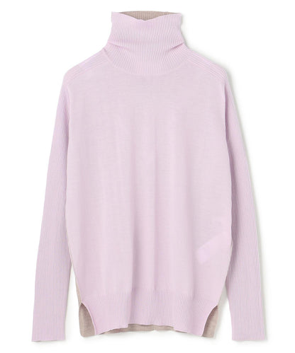 LA MONNAIE / バイカラーウールタートルニット