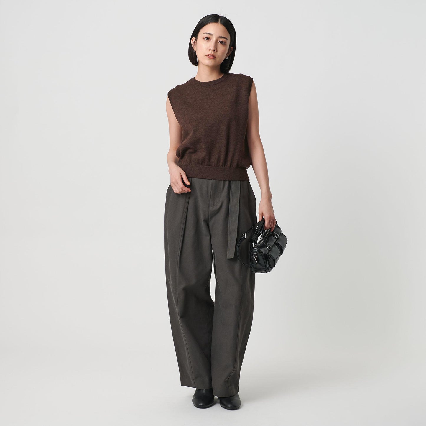 ウール アーガイル&ソリッドベスト