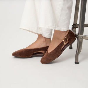 サイド バックル フラットシューズ