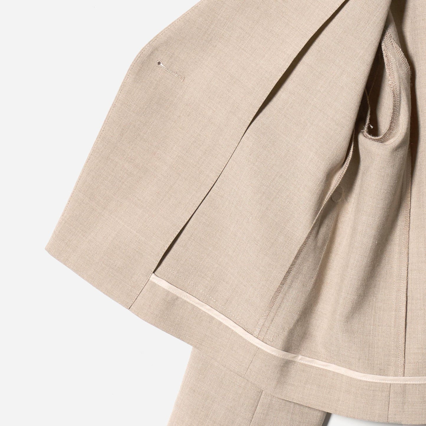 ポリエステルブレンド カラーレス ショートジャケット