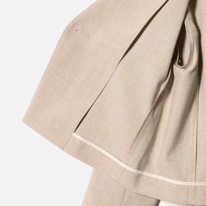 ポリエステルブレンド カラーレス ショートジャケット