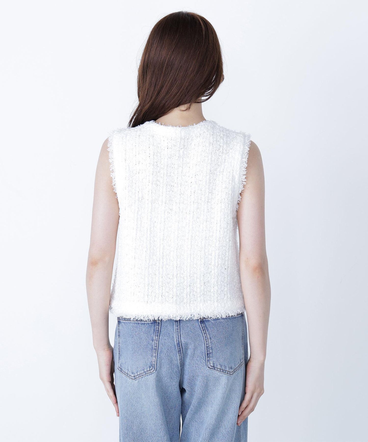 ツイーディーニットジレ