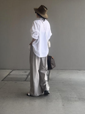 リネンワイドスラックス