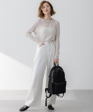 LIGHT DENIM バレルワイド パンツ